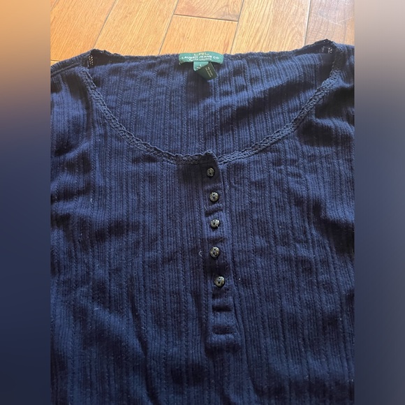 Navy Ralph Lauren Jeans co. Long sleeve shirt with buttons, size L - Picture 2 of 4